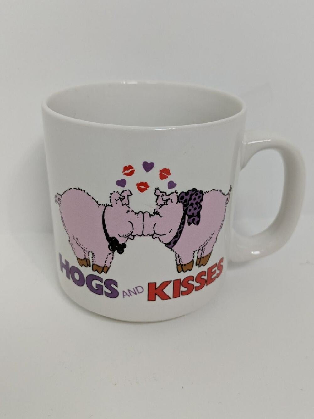 Vintage Russ Hogs And Kisses Mug Pig